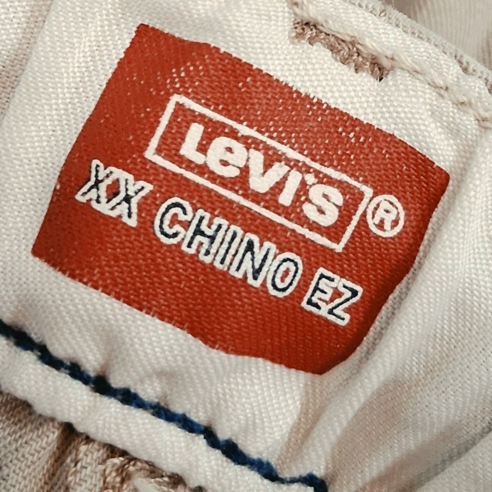 Levis XX Chino EZ Khaki Tan Stretch Elastic Waist Drawstring Pants Large Gorpcor